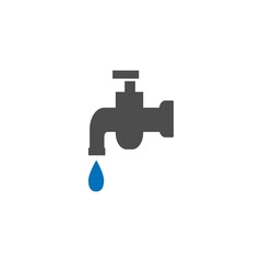 water faucet logo design vector illustration