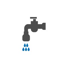water faucet logo design vector illustration