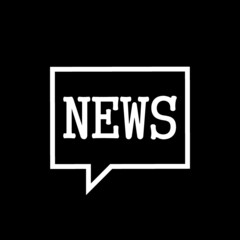 News Speech bubble icon isolated on dark background