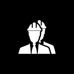 Builder icon isolated on dark background