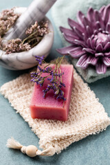 Handmade natural soap with herbal.