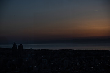新潟から見る日本海の夕日