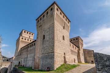 Fototapeta na wymiar The ancient castle of Torrechiara, Parma, Italy, on a sunny day