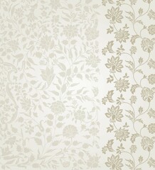 wedding card design, traditional paisley floral pattern , royal India	