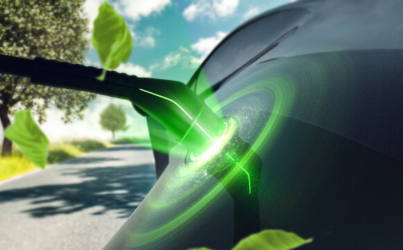 Grüne Energie  - Ladestation für Elektroautos 