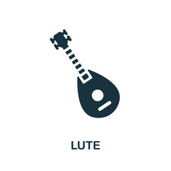 Lute icon. Simple element from musical instruments collection. Creative Lute icon for web design, templates, infographics and more