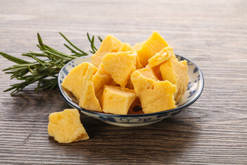 Pieces of delicous parmesan cheese