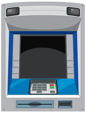 recommend clip art: ATM machine isolated on white background