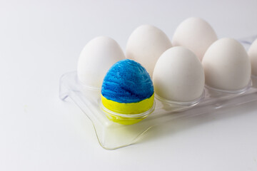 Easter eggs. Egg in the colors of the flag of Ukraine