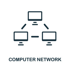 Computer Network flat icon. Colored element sign from networking collection. Flat Computer Network icon sign for web design, infographics and more.