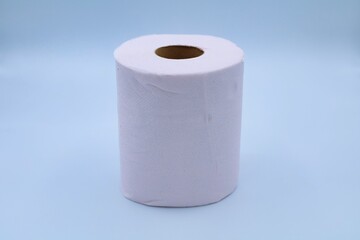 ホワイトバックのピンクのトイレットペパー