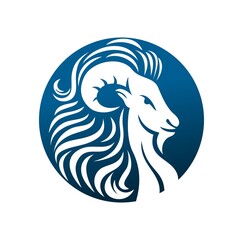 Goat head logo cartoon character design illustration vector eps format , suitable for your design needs, logo, illustration, animation, etc.