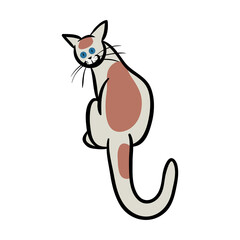 Sitting cat clip art