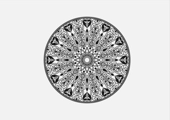 Luxury mandala   Vector Premium Black color Background