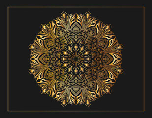 Luxury mandala Gradient golden color Vector Premium  Background Pattern Luxury ornamental mandala design color 