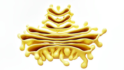 Cross section through a golgi apparatus - 3D Rendering