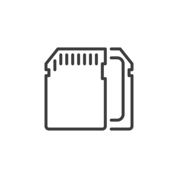 Sd Card Line Icon