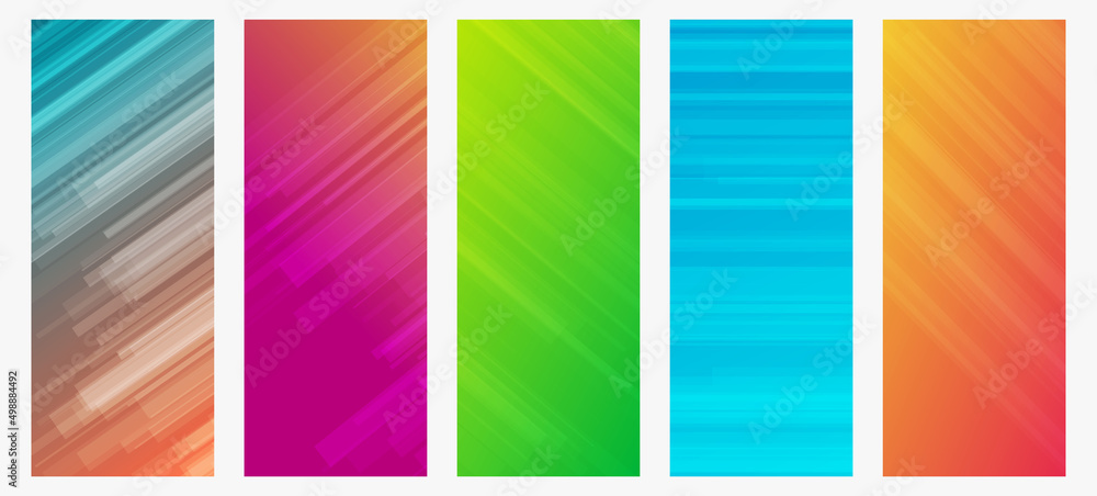 Poster modern colorful gradient background with lines