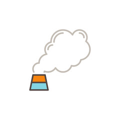 Factory Smoke vector Air Pollution concept colored icon