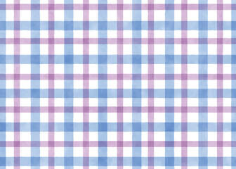 purple and blue watercolor plaid repeat seamless pattern