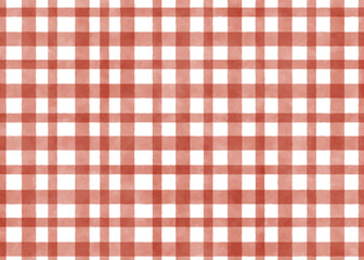 dark red watercolor plaid repeat seamless pattern