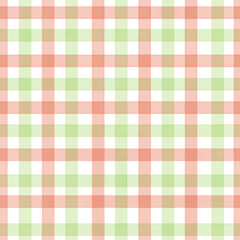 green and orange watercolor plaid repeat seamless pattern