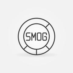 Smog Diagram or Pie Chart vector thin line concept icon