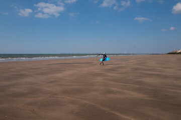 Kitesurf sur la plage de Trouville 