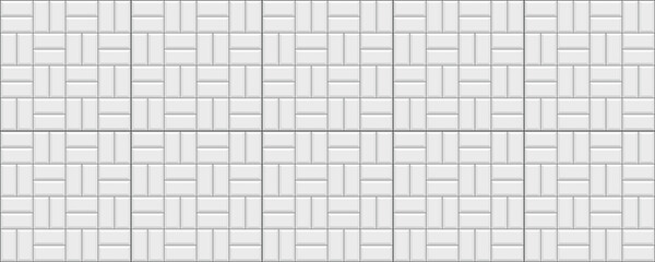 Paved floor pattern. Slab pavement. Street seamless texture. Paver tile patio. Old stone surface. Decorative cobblestone print. Garden mosaic background. Cement brick backdrop. Vector illustration.