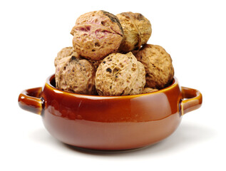 walnuts on a white background