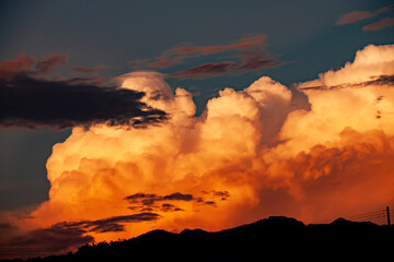 sunset over the mountains