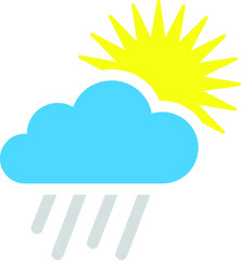 Raining with sun icon