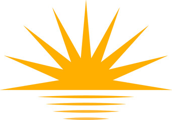 Sun glitter logo