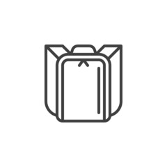 Laptop backpack line icon