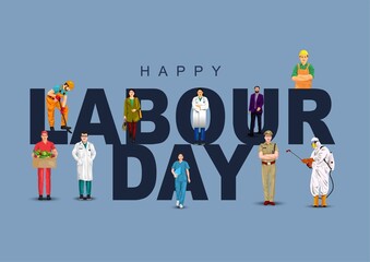 happy international labor day. vector illustration design - obrazy, fototapety, plakaty