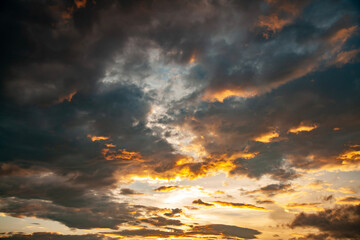 sunset in the sky
