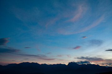 sunset in the mountains
