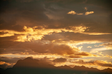 sunset in the clouds