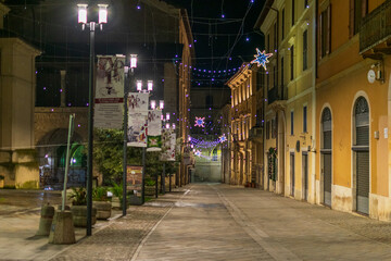 Fototapeta na wymiar The beautiful streets of Rieti, Italy, for holidays