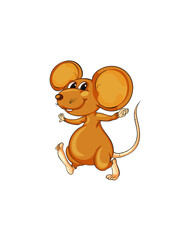 white brown minimalist mouse canvas print