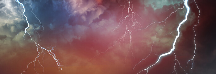 Lightning, thunder cloud dark cloudy sky