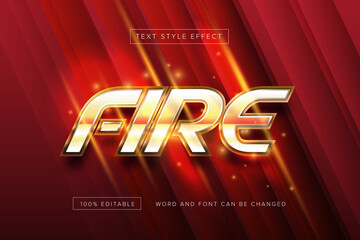 Gold Fire Text Style Effect Editable