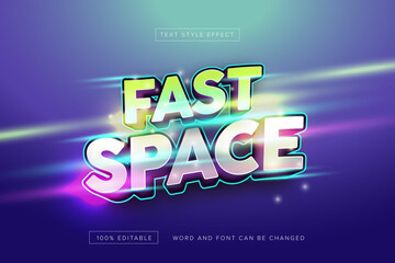 Fast space Text Style Effect Editable