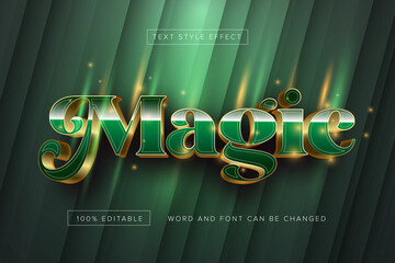 Green magic Text Style Effect Editable