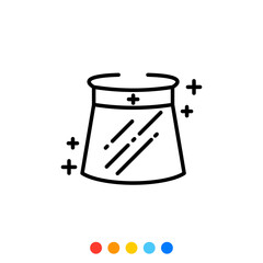Medical Face shield mask icon, Vector.