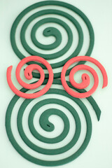 蚊取り線香　背景　/　Mosquito coil