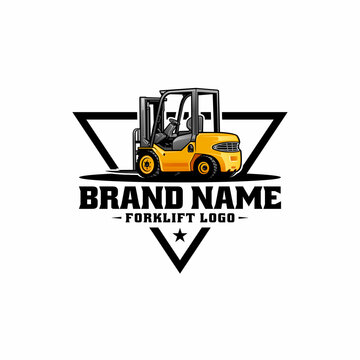 forklift vector isolated for illustration logo design