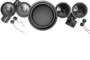 car audio, car speakers, subwoofer and accessories for tuning.