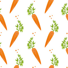 Seamless pattern Carrots. Vector illustration