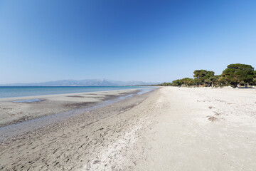 Fototapeta na wymiar Schinias beach in Attica near Athens, Greece